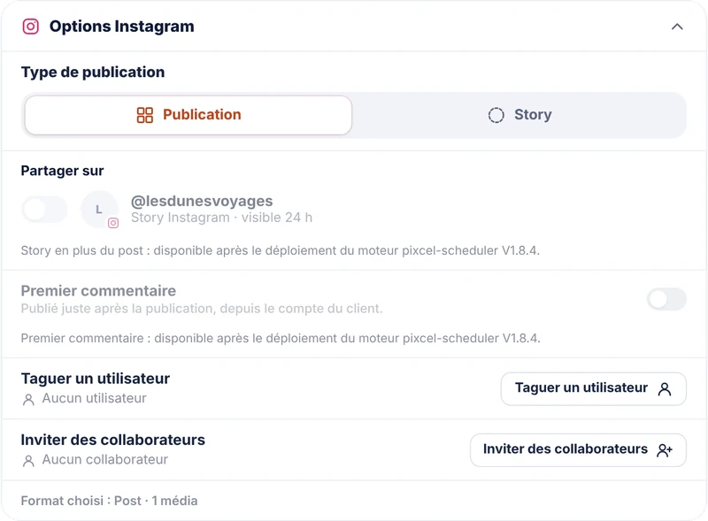 Options Instagram