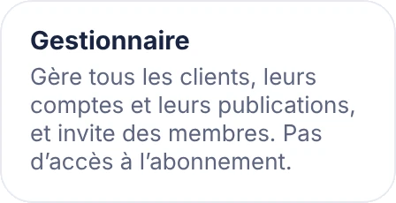 Rôle Gestionnaire
